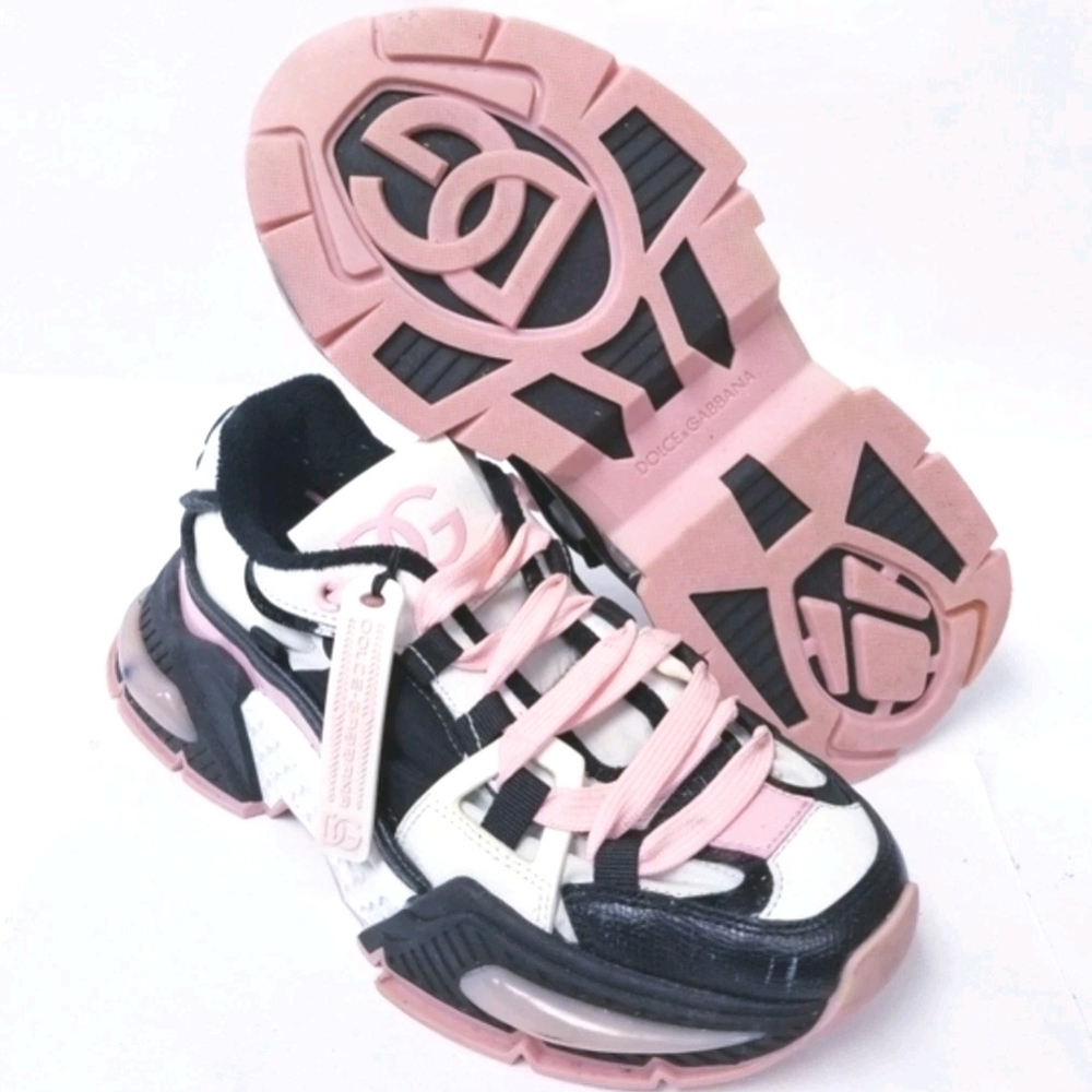 Dolce & Gabbana Wmns Air Master 'White Black Pink' EU 36/ US Wmns 6 - Picture 2 of 8
